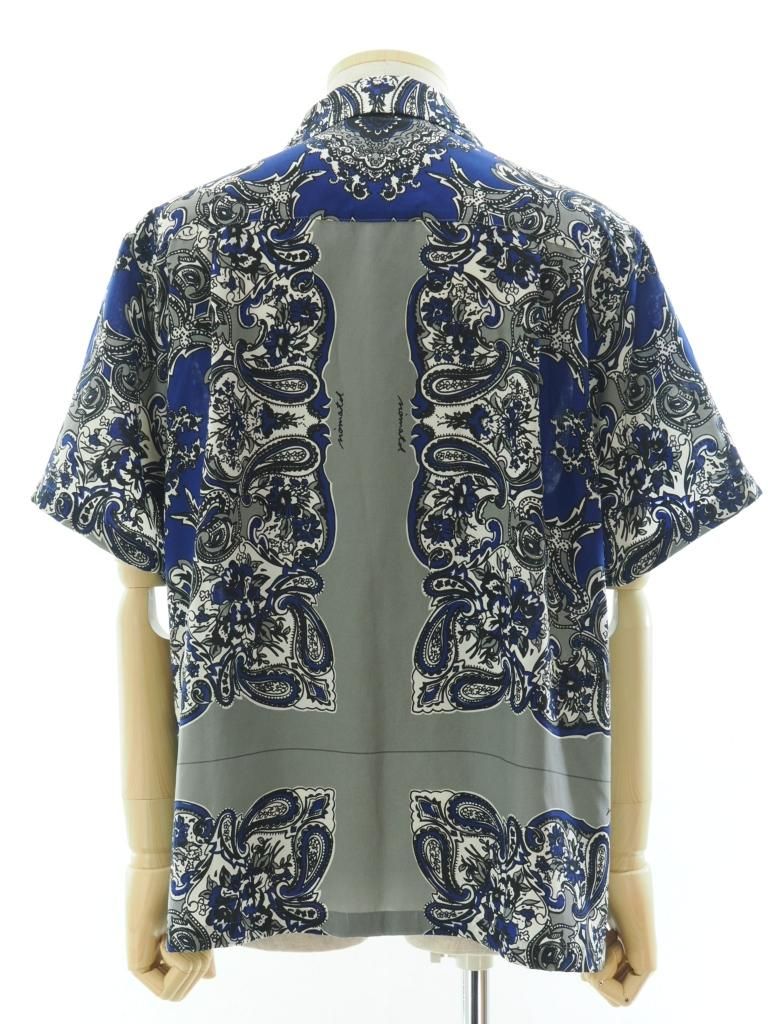NOMA t.d. ノーマティーディー - Summer Shirt サマーシャツ - Between Flower & Paisley - Grey