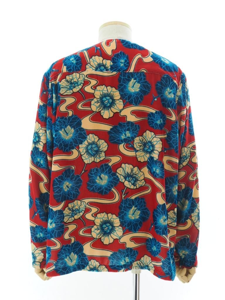 TUITACI 朔 ツイタチ - Icirian Velvet Cardigan イチリアンベルベットカーディガン - Red