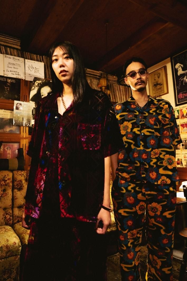 TUITACI 朔 ツイタチ - Vintage Lace Velvet Shirt ビンテージ TUITACI 朔 ツイタチ - Vintage Lace Velvet Shirt ビンテージ