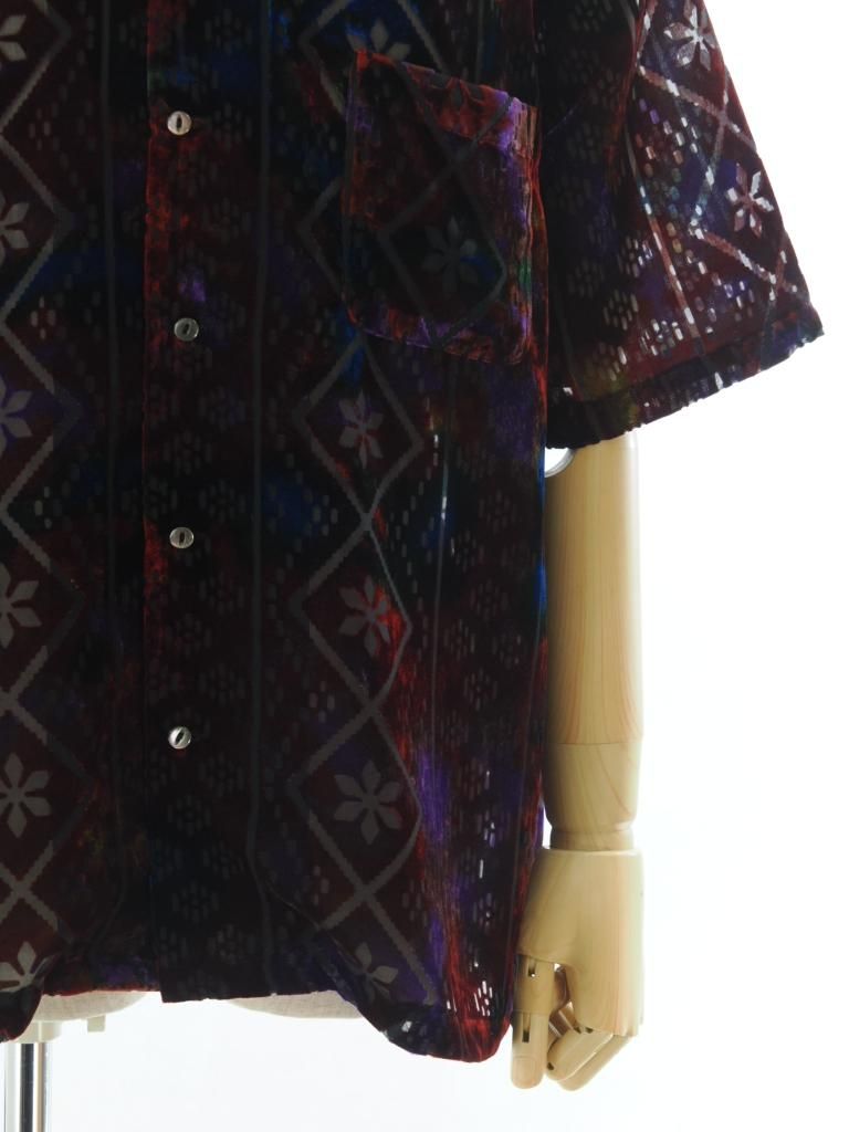 TUITACI 朔 ツイタチ - Vintage Lace Velvet Shirt ビンテージ TUITACI 朔 ツイタチ - Vintage Lace Velvet Shirt ビンテージ