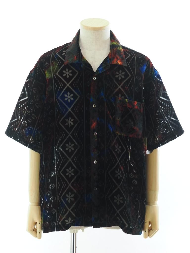 TUITACI 朔 ツイタチ - Vintage Lace Velvet Shirt ビンテージ TUITACI 朔 ツイタチ - Vintage Lace Velvet Shirt ビンテージ