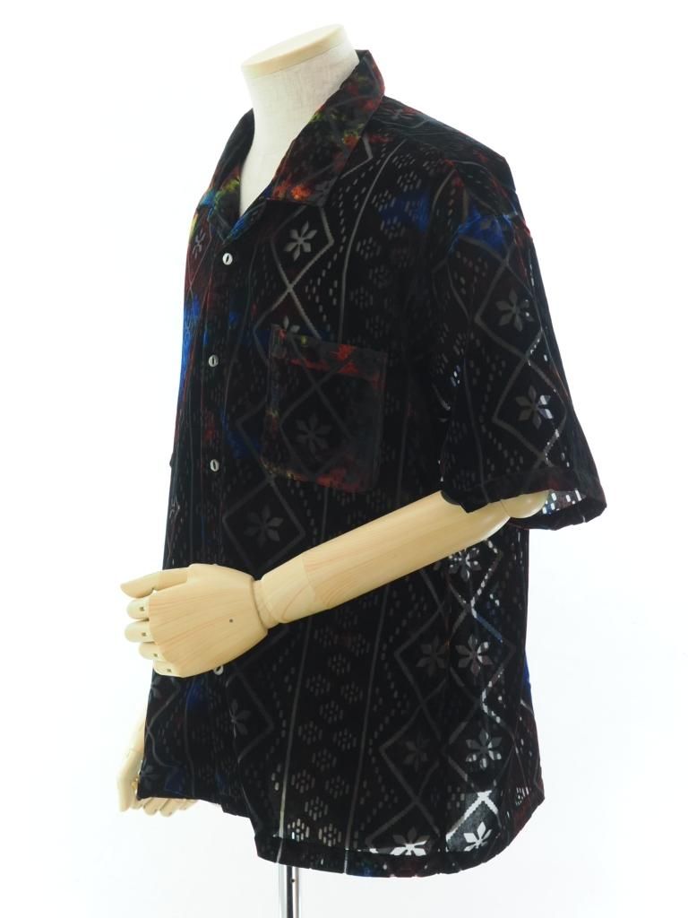 TUITACI 朔 ツイタチ - Vintage Lace Velvet Shirt ビンテージ TUITACI 朔 ツイタチ - Vintage Lace Velvet Shirt ビンテージ