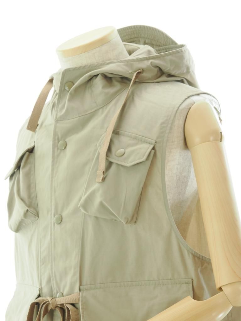 Engineered Garments エンジンニアドガーメンツ - Field Vest フィールドベスト - Cotton Duracloth Poplin - Khaki