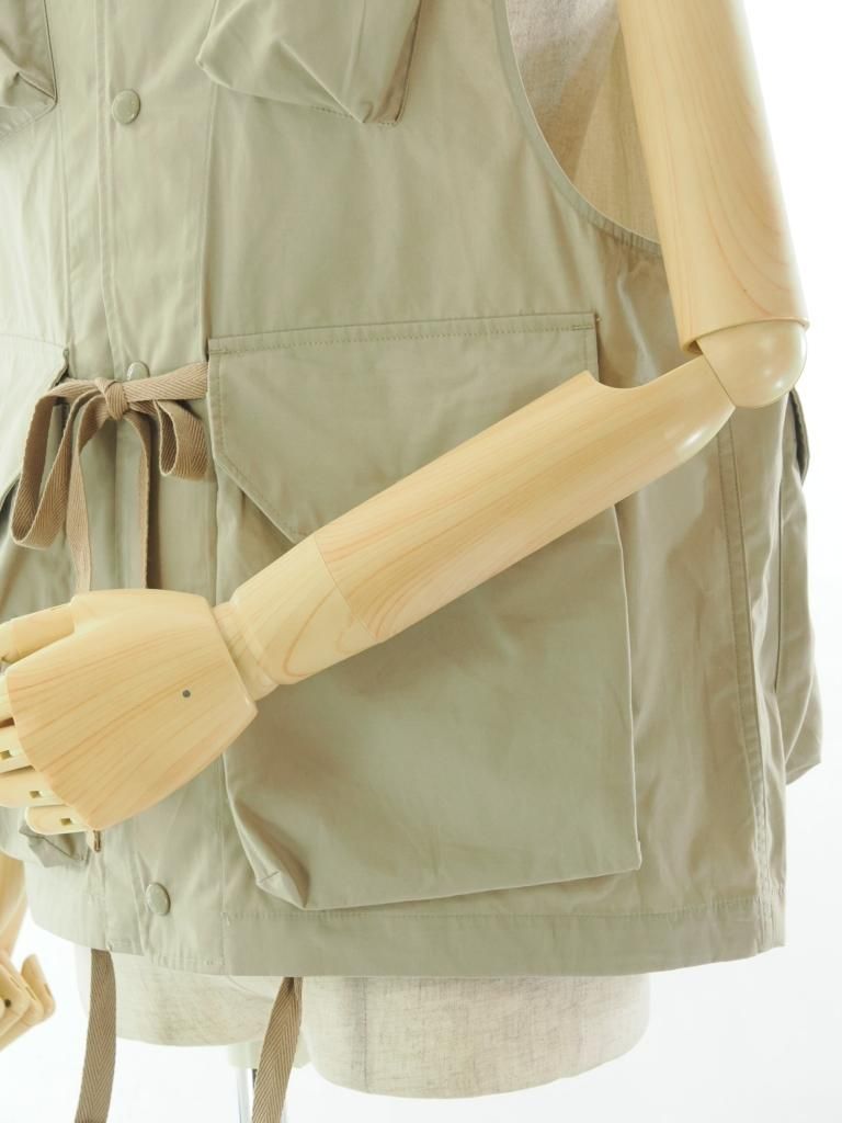 Engineered Garments エンジンニアドガーメンツ - Field Vest フィールドベスト - Cotton Duracloth Poplin - Khaki