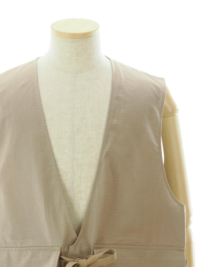 Engineered Garments エンジンニアドガーメンツ - Fowl Vest フォールベスト - Cotton Ripstop - Khaki