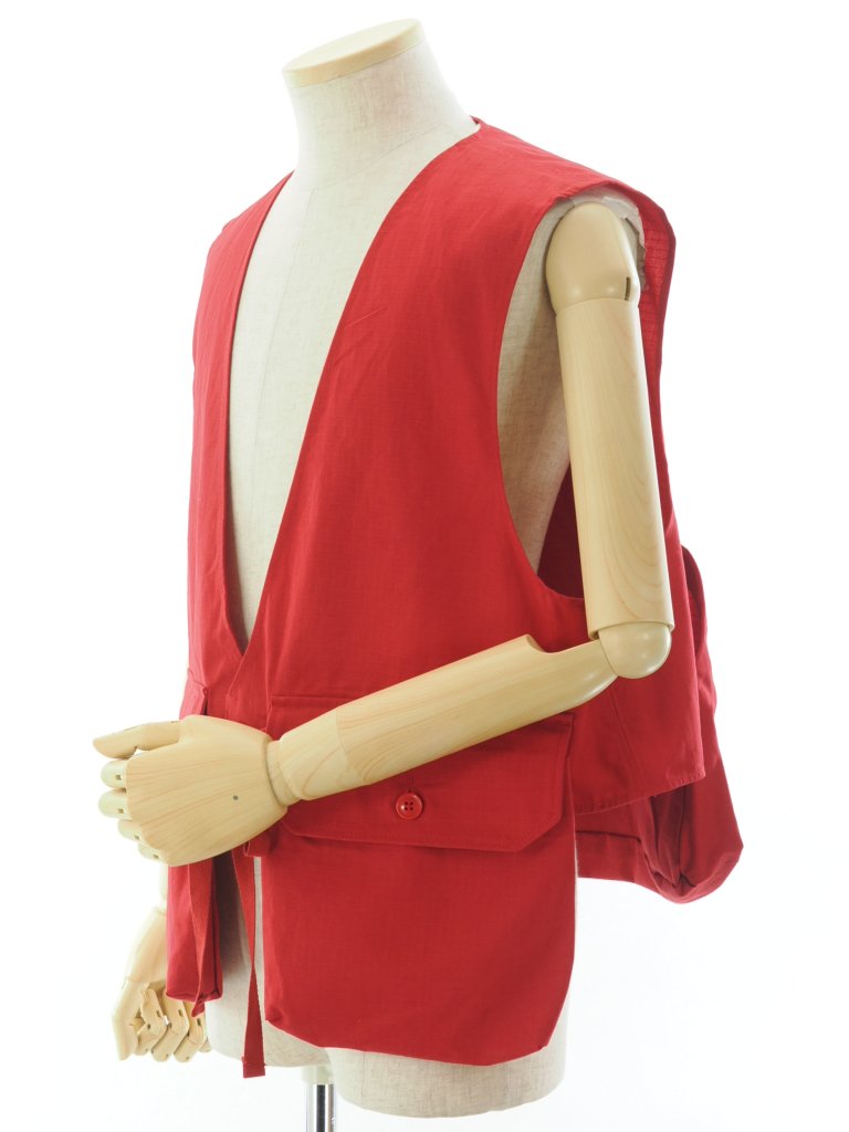 Engineered Garments 󥸥˥ɥ - Fowl Vest ե٥ - Cotton Ripstop - Red