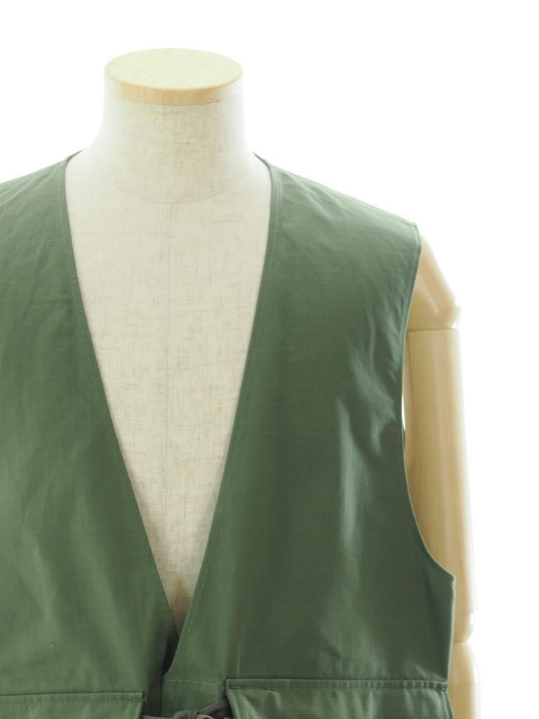 Engineered Garments エンジンニアドガーメンツ - Fowl Vest フォールベスト - Cotton Ripstop - Olive