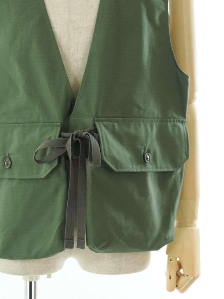 Engineered Garments エンジンニアドガーメンツ - Fowl Vest フォールベスト - Cotton Ripstop - Olive