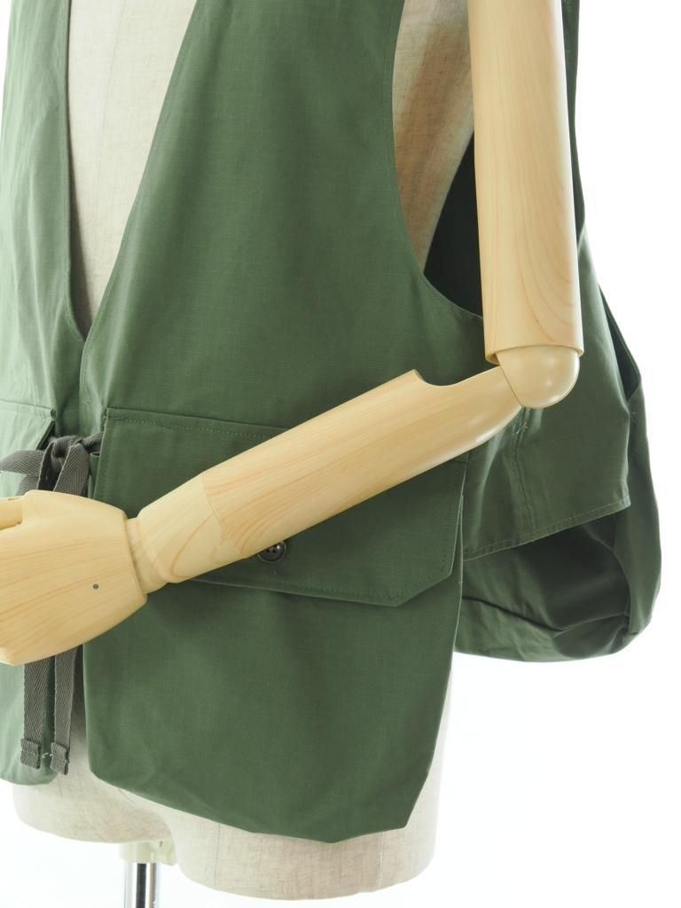 Engineered Garments エンジンニアドガーメンツ - Fowl Vest フォールベスト - Cotton Ripstop - Olive