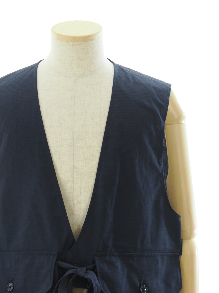 Engineered Garments 󥸥˥ɥ - Fowl Vest ե٥ - Cotton Ripstop - Dk.Navy