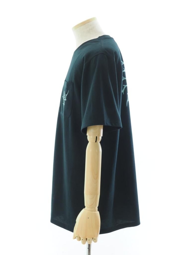 South2 West8 サウスツーウエストエイト - S/S Round Pocket Tee ショートスリーブラウンドポケットティーシャツ - Circle Horn - Black