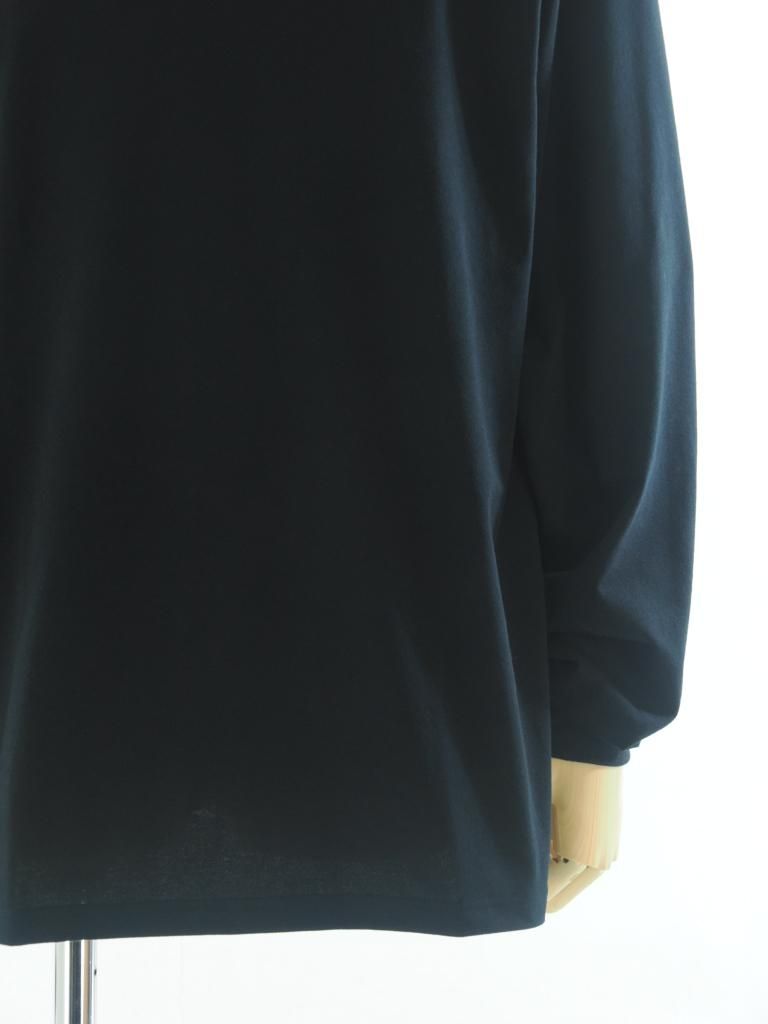 Needles ニードルズ - L/S Mock Neck Tee ロングスリーブモックネックティー - Poly Jersey - Black