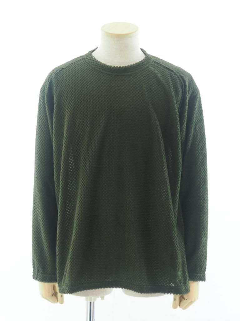 Needles / ニードルズ ダブルラッセル素材 Uネック Tシャツ NDS_RSL_T_5.jpg