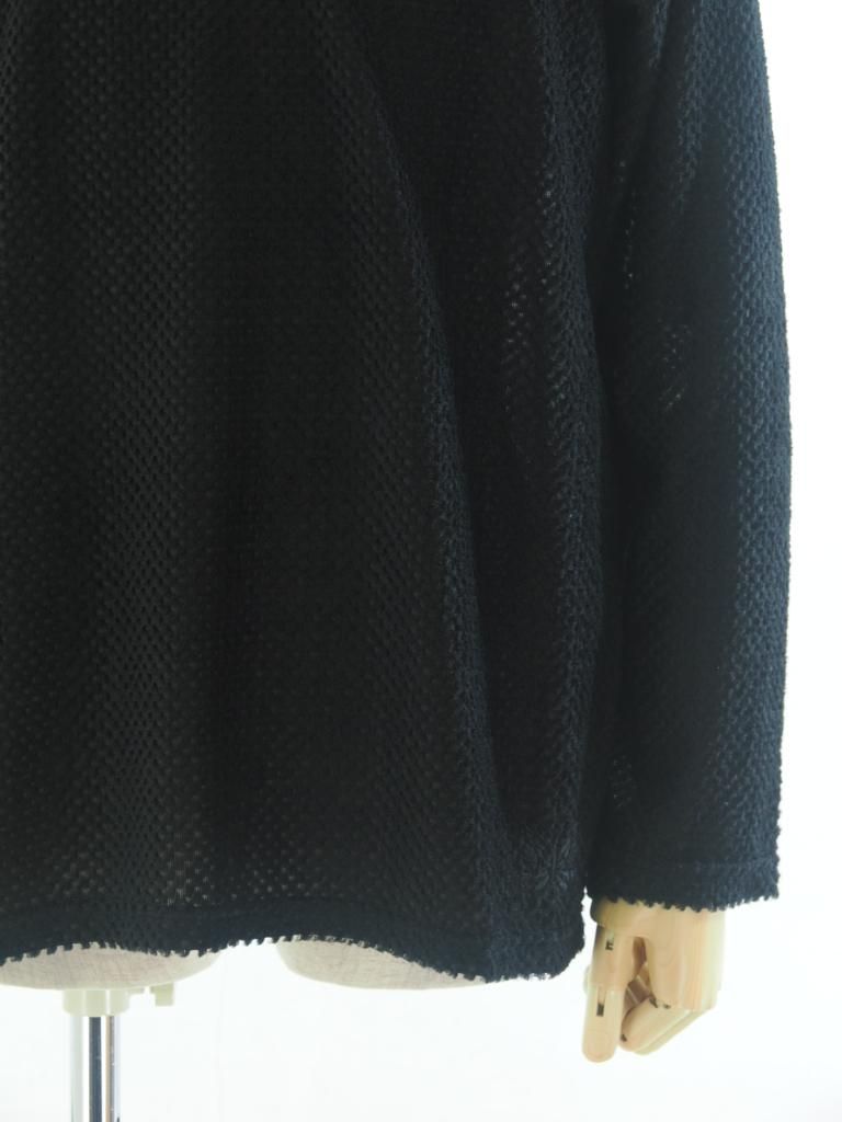 Needles ニードルズ - L/S U Neck Tee ロングスリーブユーネックティー - Poly Double Russell - Black