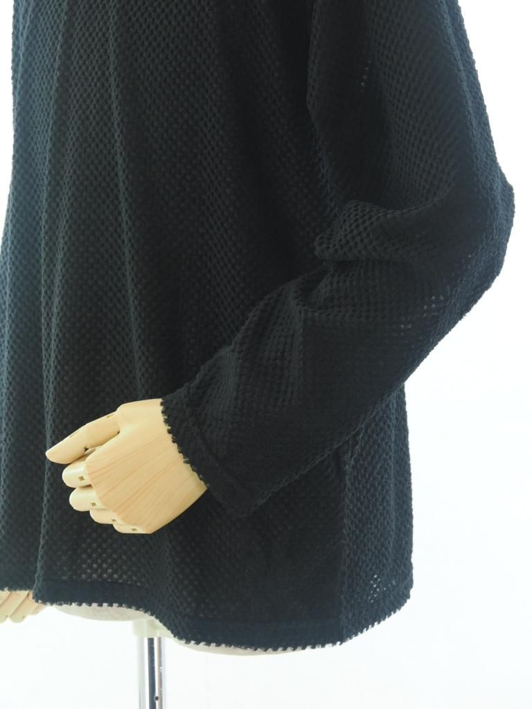 Needles ニードルズ - L/S U Neck Tee ロングスリーブユーネックティー - Poly Double Russell - Black