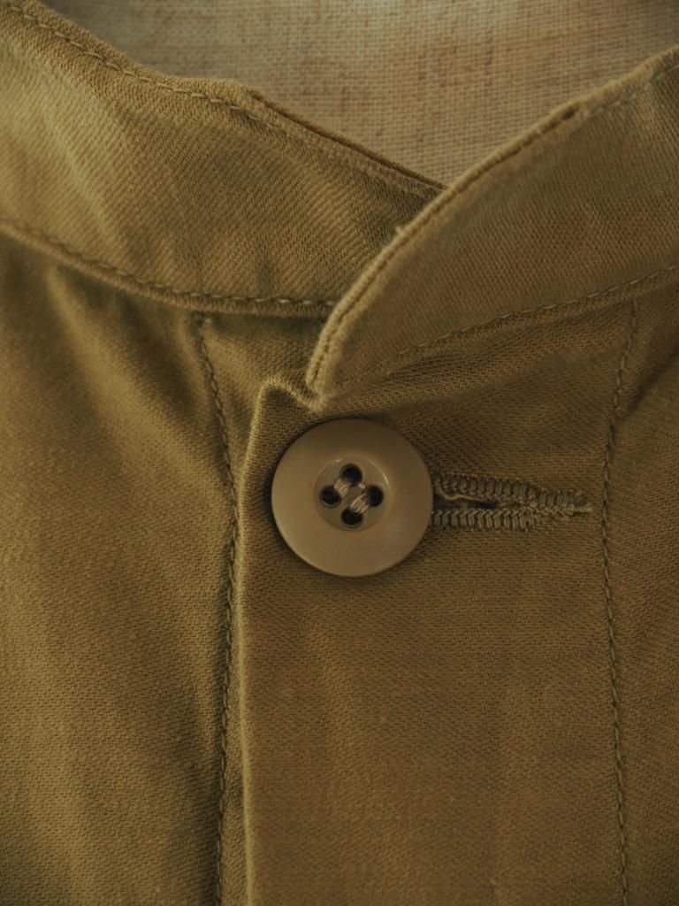 Needles ニードルズ - S.C. Army Shirt スタンドカラーアーミーシャツ - Back Sateen - Mocha