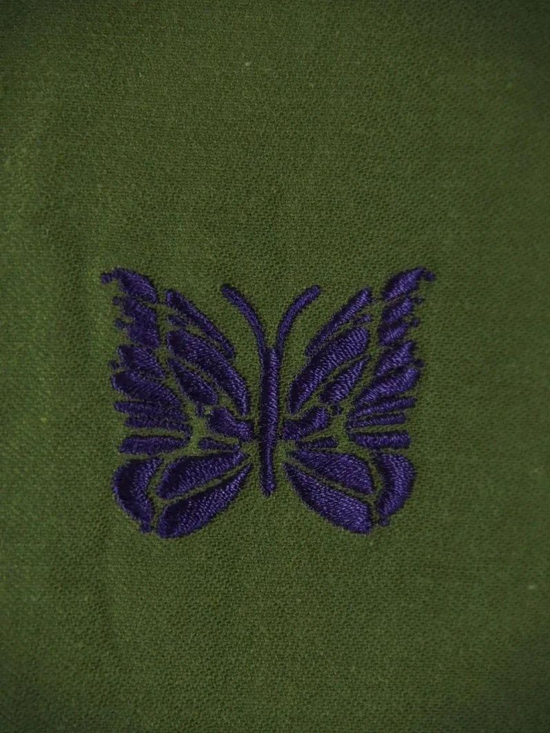 Needles ニードルズ - Stand Collar Army Shirt スタンドカラーアーミーシャツ - Back Sateen - Olive