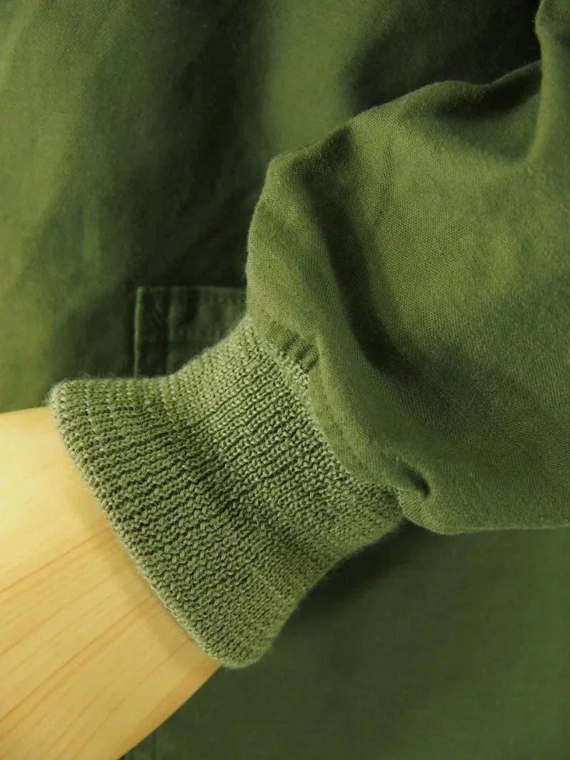 Needles ニードルズ - Stand Collar Army Shirt スタンドカラーアーミーシャツ - Back Sateen - Olive