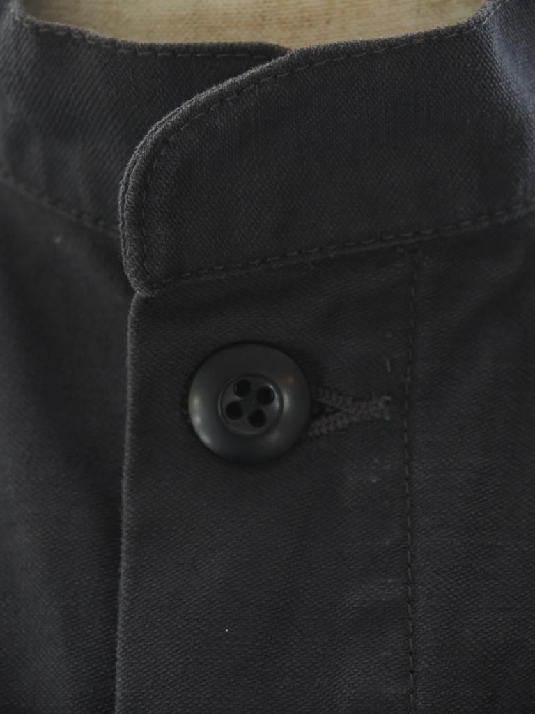 Needles ニードルズ - Stand Collar Army Shirt スタンドカラーアーミーシャツ - Back Sateen - Black