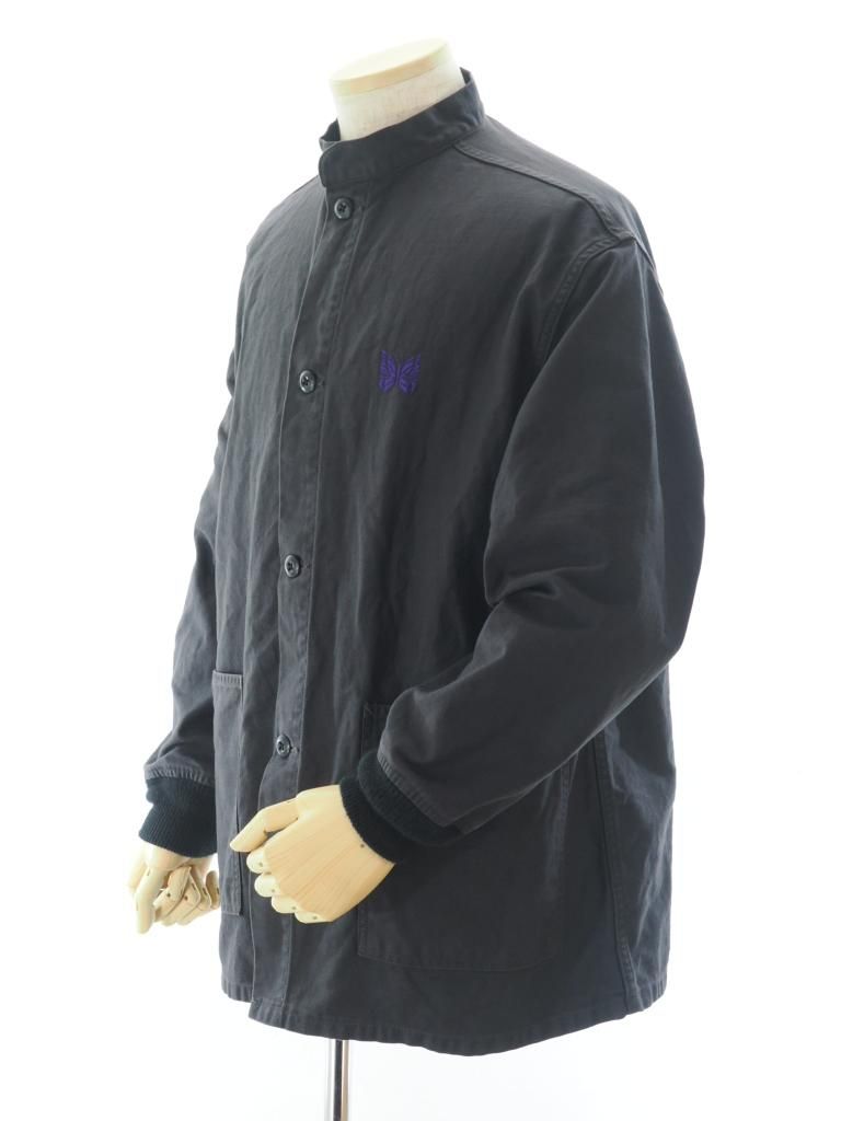 Needles ニードルズ - Stand Collar Army Shirt スタンドカラーアーミーシャツ - Back Sateen - Black