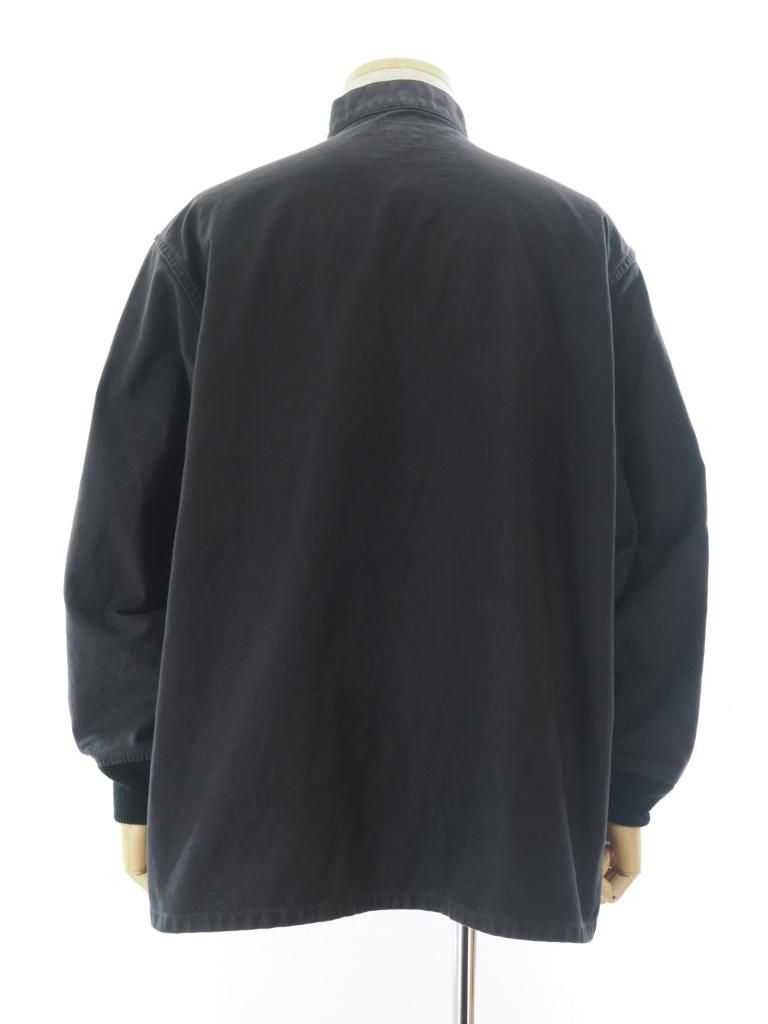 Needles ニードルズ - Stand Collar Army Shirt スタンドカラーアーミーシャツ - Back Sateen - Black