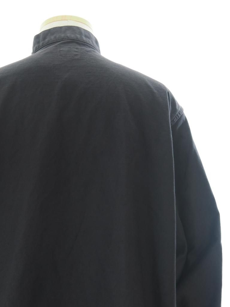 Needles ニードルズ - Stand Collar Army Shirt スタンドカラーアーミーシャツ - Back Sateen - Black