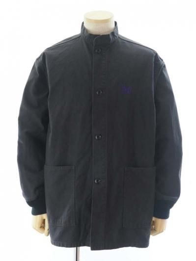 Needles ニードルズ - Stand Collar Army Shirt スタンドカラーアーミーシャツ - Back Sateen - Black