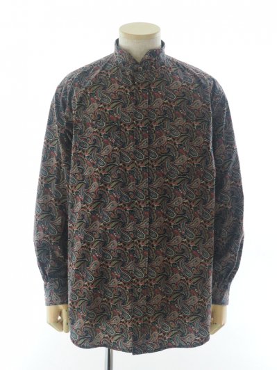 Engineered Garments 󥸥˥ɥ - Wing Collar Shirt 󥰥顼 -  Cotton Paisley Print - Black / Red