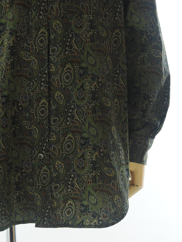 Engineered Garments 󥸥˥ɥ - Wing Collar Shirt 󥰥顼 -  Cotton Paisley Print - Olive/Black