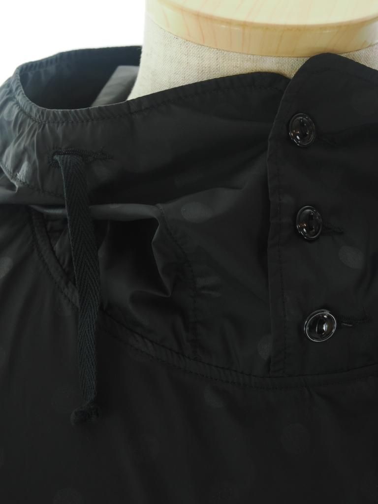 Engineered Garments エンジニアドガーメンツ - Cagoule Shirt カグールシャツ - Polka Dot Pt Taffeta - Black