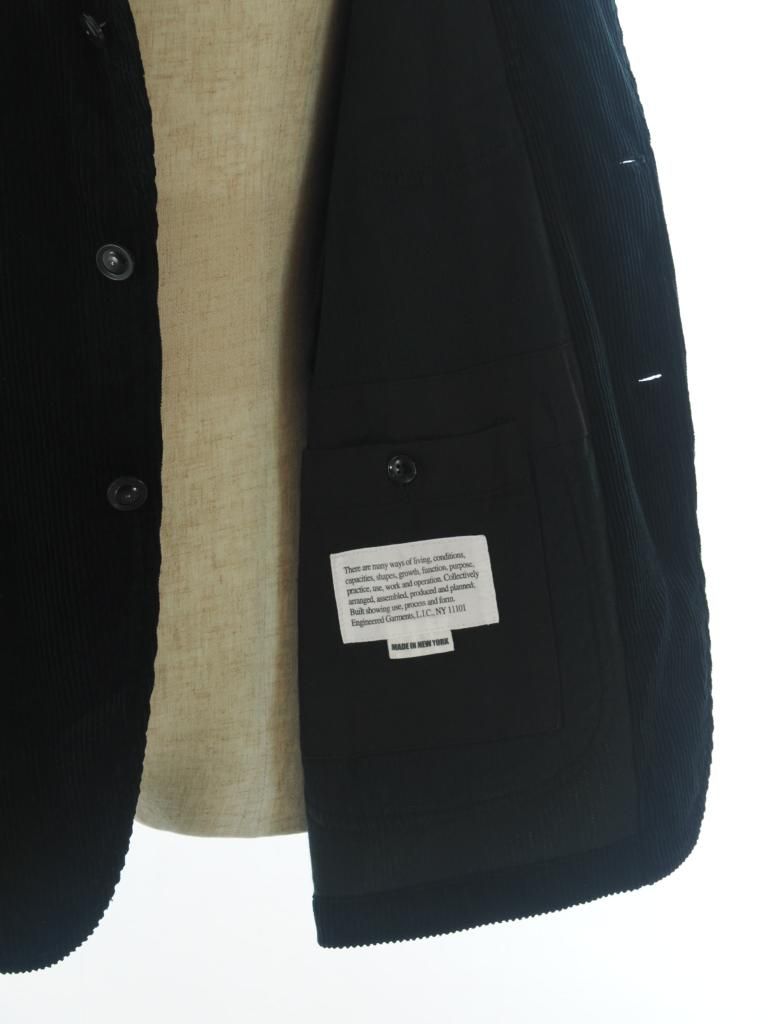 Engineered Garments エンジニアドガーメンツ - Bedford Jacket ベッドフォードジャケット - 8W Corduroy - Black