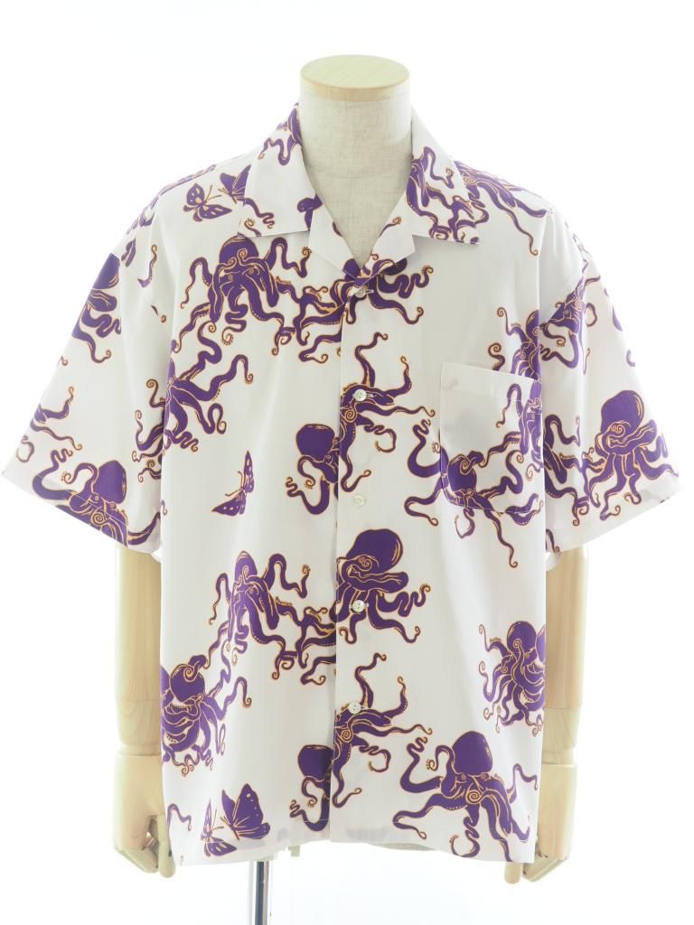 TUITACI 朔 ツイタチ - Hundred Octopus Aloha Shirts ハンドレッドオクトパスアロハシャツ - White