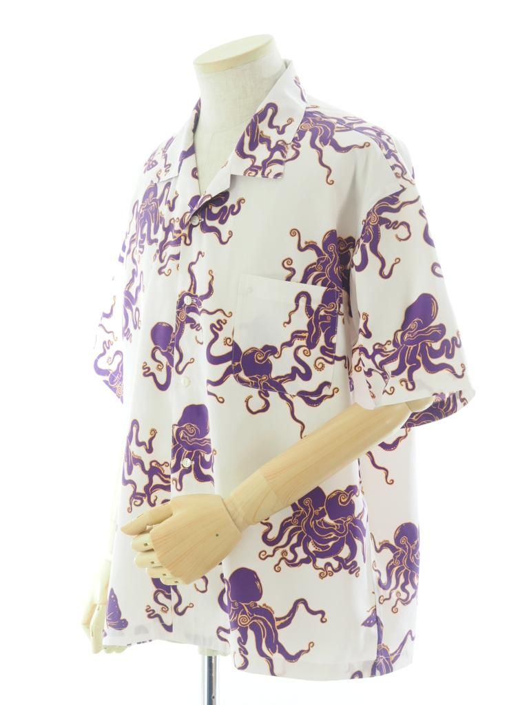 TUITACI 朔 ツイタチ - Hundred Octopus Aloha Shirts ハンドレッドオクトパスアロハシャツ - White