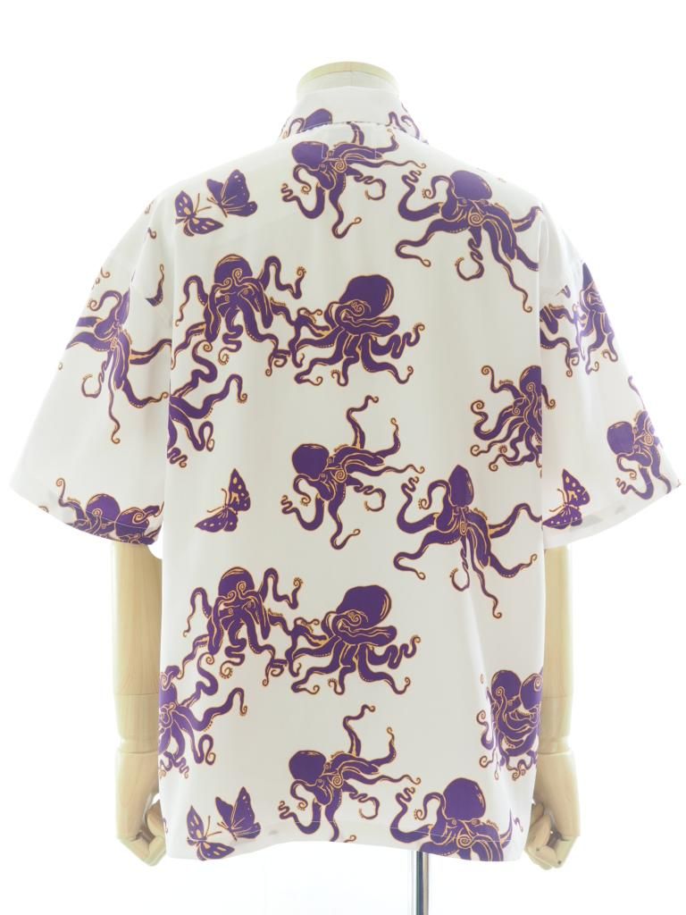 TUITACI 朔 ツイタチ - Hundred Octopus Aloha Shirts ハンドレッドオクトパスアロハシャツ - White