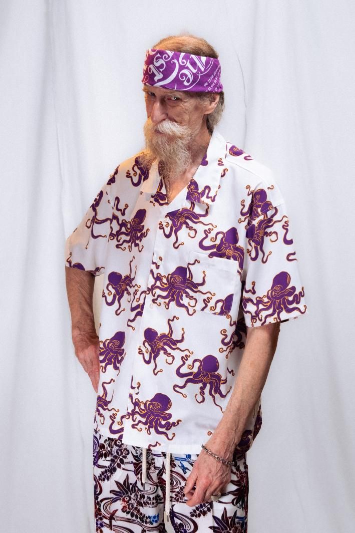 TUITACI 朔 ツイタチ - Hundred Octopus Aloha Shirts ハンドレッドオクトパスアロハシャツ - White
