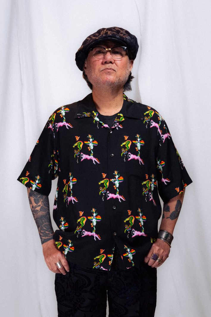 TUITACI  ĥ - Red Light Aloha Shirts åɥ饤ȥϥ - Black