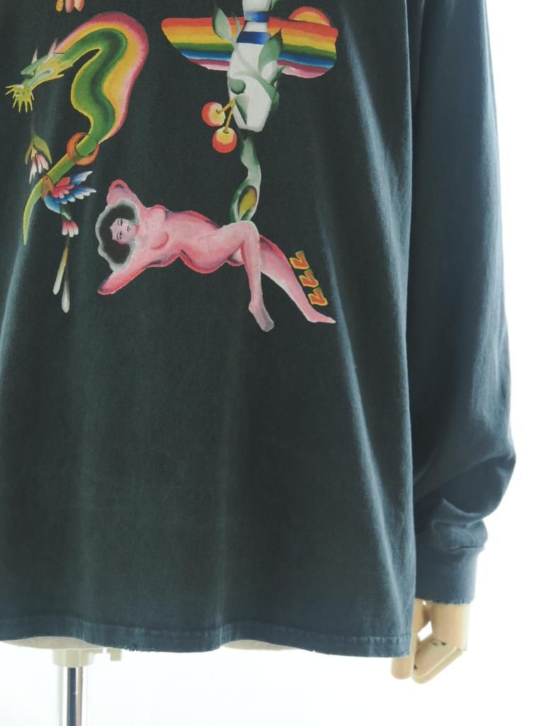 TUITACI 朔 ツイタチ - Red Light L/S T-Shirts レッドライトロングスリーブティーシャツ - Black
