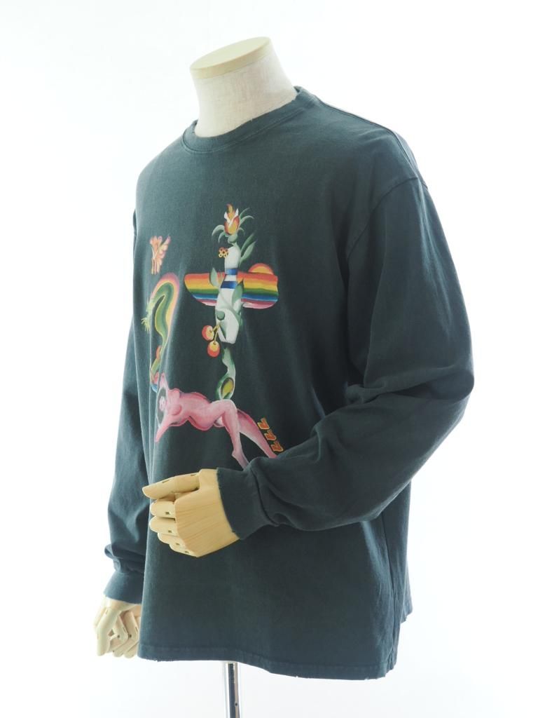 TUITACI 朔 ツイタチ - Red Light L/S T-Shirts レッドライトロングスリーブティーシャツ - Black