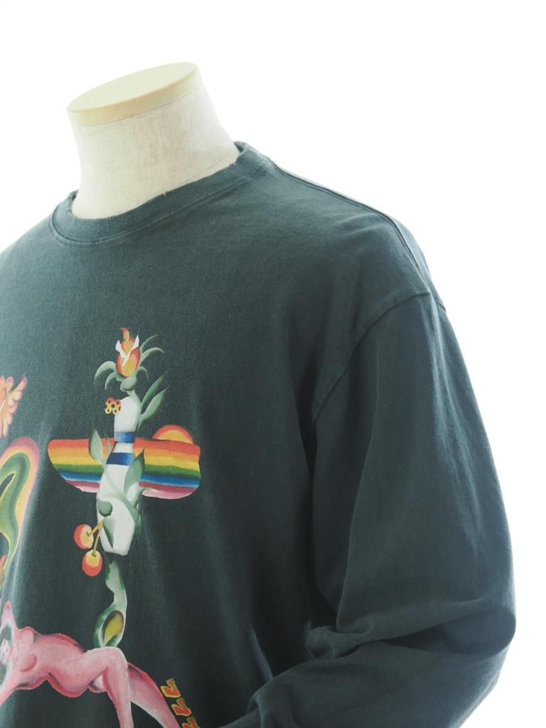 TUITACI 朔 ツイタチ - Red Light L/S T-Shirts レッドライトロングスリーブティーシャツ - Black