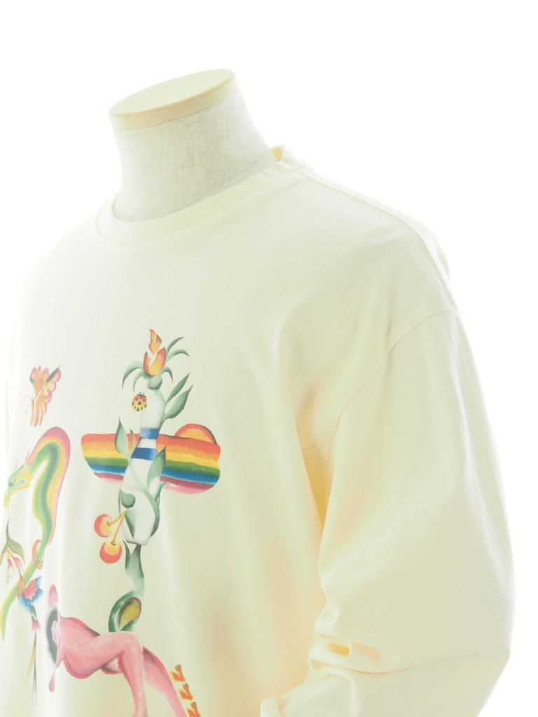 TUITACI 朔 ツイタチ - Red Light L/S T-Shirts レッドライトロングスリーブティーシャツ - Ivory