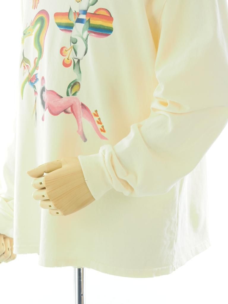 TUITACI 朔 ツイタチ - Red Light L/S T-Shirts レッドライトロングスリーブティーシャツ - Ivory