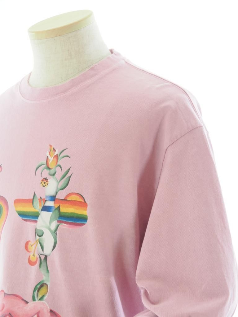 TUITACI 朔 ツイタチ - Red Light L/S T-Shirts レッドライトロングスリーブティーシャツ - Pink