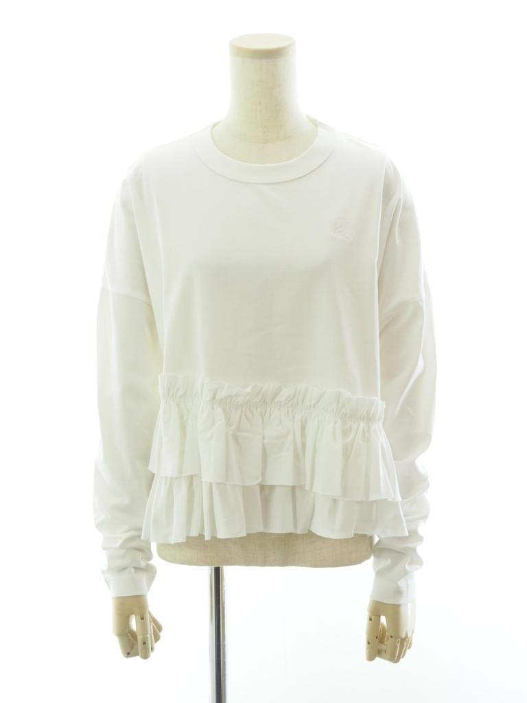 Rhodolirion ロドリリオン - Swallow Frill Tiered Long Sleeve Tee スワローフリルチィアードロングスリーブティー - White