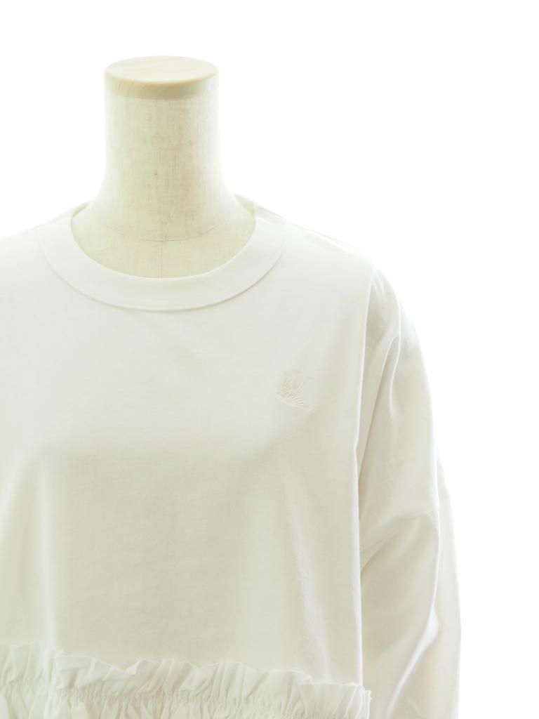 Rhodolirion ロドリリオン - Swallow Frill Tiered Long Sleeve Tee スワローフリルチィアードロングスリーブティー - White