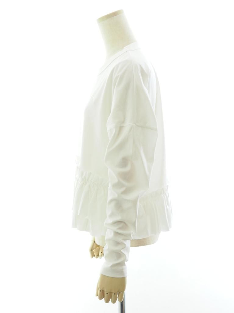 Rhodolirion ロドリリオン - Swallow Frill Tiered Long Sleeve Tee スワローフリルチィアードロングスリーブティー - White