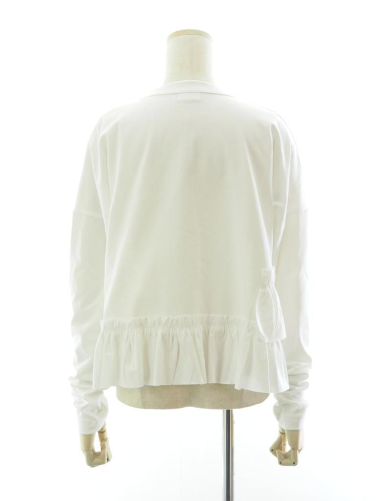 Rhodolirion ロドリリオン - Swallow Frill Tiered Long Sleeve Tee スワローフリルチィアードロングスリーブティー - White