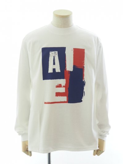 AiE  - Mock Neck L/S Tee åͥå󥰥꡼֥ƥ - Cotton Jersey - AIE - White