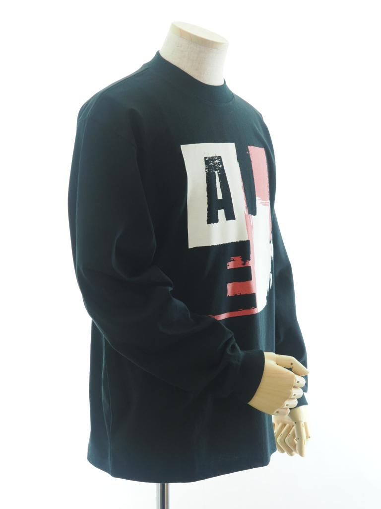 AiE エーアイイー - Mock Neck L/S Tee モックネックロングスリーブティー - AIE - Black