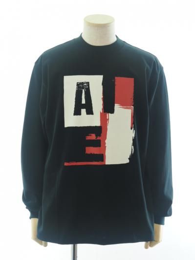 AiE エーアイイー - Mock Neck L/S Tee モックネックロングスリーブティー - AIE - Black