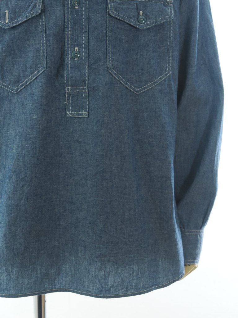 CORONA  - Navy Pullover Shirt ͥӡץ륪С - Blue Chambray